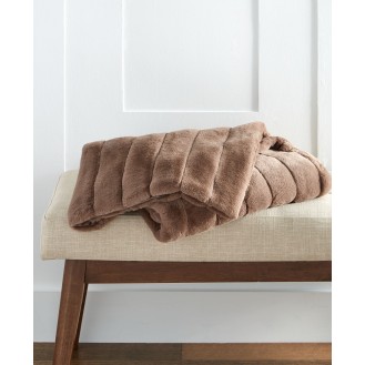 Channeled Faux Fur Throw  50