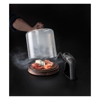 Crafthouse Glass Smoking Cloche with Handheld Smoker & Chips