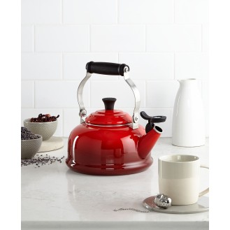 Classic Enamel on Steel 1.7 Qt. Whistling Tea Kettle