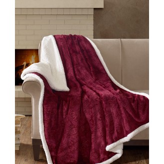 Elma Embossed Plush Throw  60