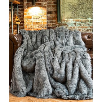 Luxury Tipped Faux Fur Throw  60