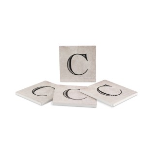 Vintage Monogram 4-Pc. Coaster Set