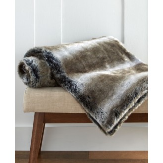 Chinchilla Oversized Faux Fur Throw  58