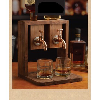 Double Wooden Liquor Dispenser