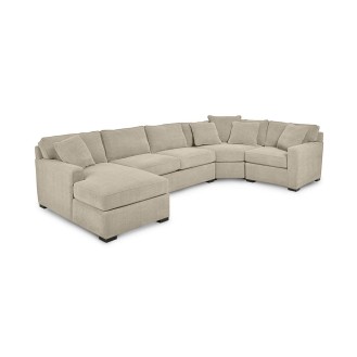 Radley 4-Pc. Fabric Chaise Sectional Sofa with Wedge Piece  