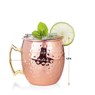 Copper Mugs Moscow Mule Set Of 4 - 16oz