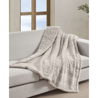 Valor Textured Faux Fur Throw  50